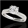 Image 1 : 1.18 CTW H-SI/I Certified Diamond Solitaire Ring 10K White Gold - REF-180W2F - 35285