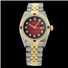 Image 2 : Rolex Ladies Two Tone 14K Gold/SS, Diam Dial & Diam/Ruby Bezel, Sapphire Crystal - REF-440K5T