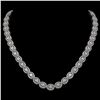 Image 1 : 30.41 CTW Oval Diamond Designer Necklace 18K White Gold - REF-5531A8X - 42614