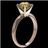 Image 4 : 2.50 CTW Certified Intense Yellow SI Diamond Solitaire Ring 10K Rose Gold - REF-836T4M - 32951