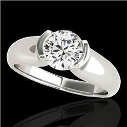 1 CTW H-SI/I Certified Diamond Solitaire Ring 10K White Gold - REF-207H3A - 35173