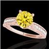 Image 1 : 1.5 CTW Certified Si Intense Yellow Diamond Solitaire Antique Ring 10K Rose Gold - REF-221N8Y - 3473
