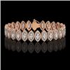 Image 1 : 17.55 CTW Marquise Diamond Designer Bracelet 18K Rose Gold - REF-3196M4H - 42780