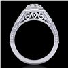 Image 1 : 0.84 CTW VS/SI Diamond Solitaire Art Deco Ring 18K White Gold - REF-236W4F - 37091