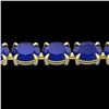 Image 1 : 29 CTW Sapphire Eternity Designer Inspired Tennis Bracelet 14K Yellow Gold - REF-137K5W - 23390