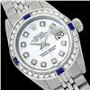 Image 1 : Rolex Men's Stainless Steel, QuickSet, Diam Dial & Diam/Sapphire Bezel - REF-521A6N