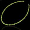 Image 2 : 46.5 CTW Peridot & VS/SI Certified Diamond Eternity Necklace 10K Yellow Gold - REF-275N3Y - 29430