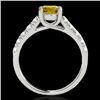 Image 2 : 1.55 CTW Certified Si/I Fancy Intense Yellow Diamond Solitaire Ring 10K White Gold - REF-207H3A - 35