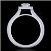 Image 1 : 1.41 CTW Princess VS/SI Diamond Solitaire Micro Pave Ring 18K White Gold - REF-200T2M - 37178