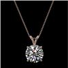 Image 4 : 2.53 CTW Certified H-SI/I Quality Diamond Solitaire Necklace 10K Rose Gold - REF-870W2F - 36819
