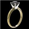 Image 4 : 2.09 CTW Fancy Black VS Diamond Solitaire Engagement Ring 10K Yellow Gold - REF-60M2H - 36454