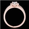 Image 2 : 1.2 CTW H-SI/I Certified Diamond Solitaire Halo Ring 10K Rose Gold - REF-150Y9K - 33500