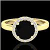 Image 1 : 2 CTW Halo VS/SI Diamond Micro Pave Ring Solitaire 18K Yellow Gold - REF-78M8H - 21621