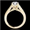Image 2 : 1.5 CTW H-SI/I Certified Diamond Solitaire Ring 10K Yellow Gold - REF-272K8W - 34900