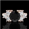 Image 2 : 2.1 CTW Fancy Black Diamond Solitaire Engagement Classic Ring 18K Rose Gold - REF-154K5W - 37605