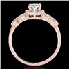 Image 2 : 1.33 CTW H-SI/I Certified Diamond Solitaire Ring 10K Rose Gold - REF-213Y6K - 35314