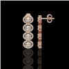 Image 2 : 5.33 CTW Oval Diamond Designer Earrings 18K Rose Gold - REF-982N4Y - 42765