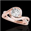 Image 1 : 1.15 CTW H-SI/I Certified Diamond Solitaire Ring 10K Rose Gold - REF-163Y6K - 34836