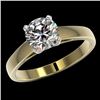 Image 2 : 1.50 CTW Certified H-SI/I Quality Diamond Solitaire Engagement Ring 10K Yellow Gold - REF-339M2H - 3