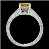 Image 2 : 1.2 CTW Certified Si Intense Yellow Diamond Solitaire Antique Ring 10K White Gold - REF-149X3T - 347