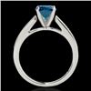 Image 2 : 1.25 CTW Si Certified Fancy Blue Diamond Solitaire Ring 10K White Gold - REF-158M2H - 35010