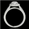 Image 2 : 1.5 CTW H-SI/I Certified Diamond Solitaire Halo Ring 10K White Gold - REF-170H9A - 33481