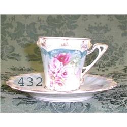 Red mark R.S. Prussia demitasse stipple