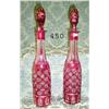Image 1 : Fine 16 ¾" pair of cranberry cut to cle