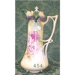 RS Prussia UM RSP Iris mold 11" coffee pot with fl