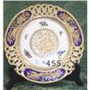 Image 1 : Fine Coalport 9 ¼" lattice border plate