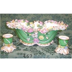 Unusual Japan console set in green and