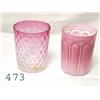 Image 1 : Clear to cranberry coin dot tumbler and