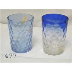 Blue coin dot tumbler and white to deep