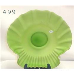 11" green cased satin ruffle edge bride