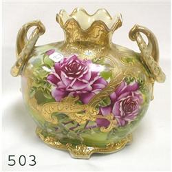 UM Nippon 7 ¼" rose and gold decorated