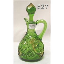 5 ¾" green Croesus cruet