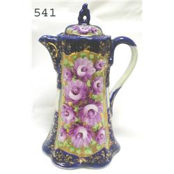 10 ¼" cobalt UM Nippon rose decorated c