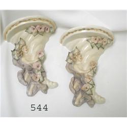 Pr. Corday porc. Wall shelves - app. 9"