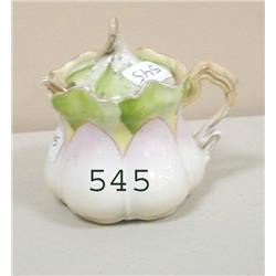RS Prussia UM RSP Morning Glory mustard pot with s