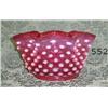 Image 1 : Cranberry hobnail opalescent shade with