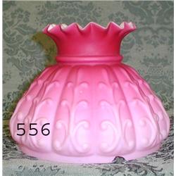 Cased pink to deep cranberry ruffled sh