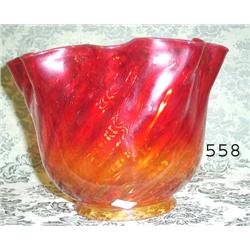 Amber to Ruby swirl ruffle top shade wi