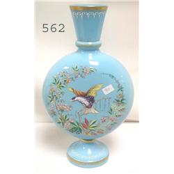 Exceptional 12" English enamel decorate