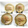 Image 1 : Set of 4 Limoges gold border fish plate