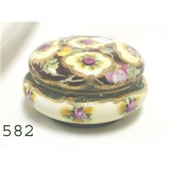 UM Nippon dresser jar with roses, green