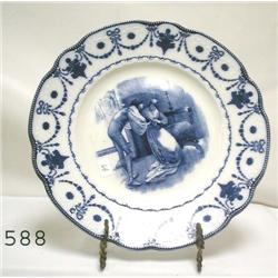 Royal Doulton 10" flow blue plate with