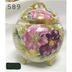 Fine Nippon 8" 3-footed melon shape cra