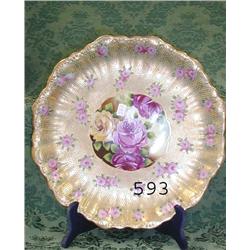 Oriental China Nippon 12 ¼" rose decora