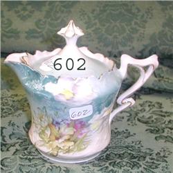 RS Prussia UM RSP covered syrup in a floral mold -