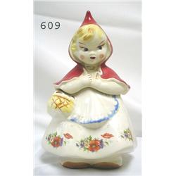 LRRH cookie jar - app. 13 ½" - with nam